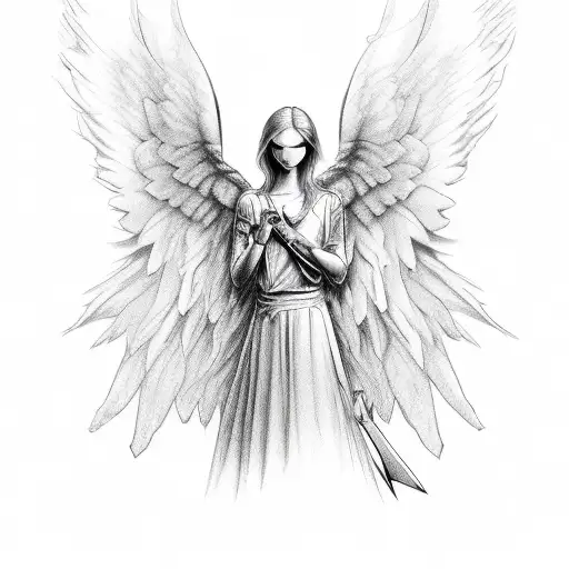 Angel With A Knife In One Hand And A Heart In The Other