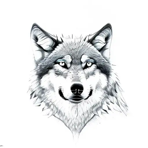 Wolf Protecting Puppy