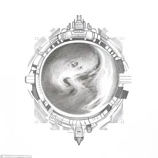 Vintage Space Planet Feminine