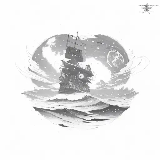 Moon And Saturn In Sky