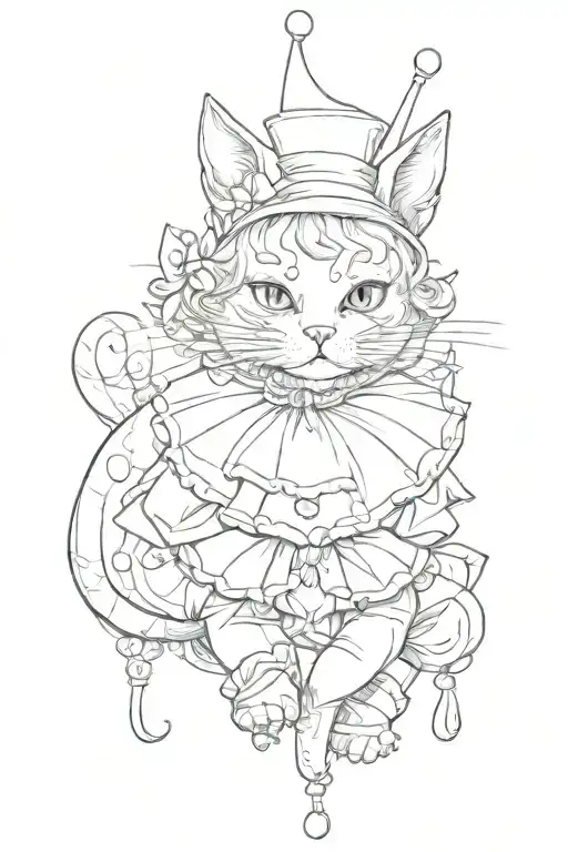 Pierrot Clown Cat Cute