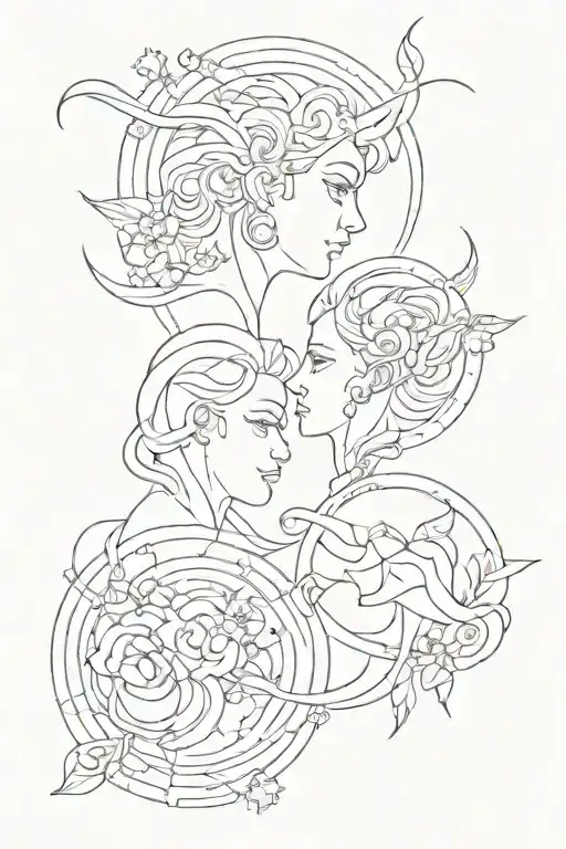 Soulmate Matching Tattoo Couple Simple Meaningful Gemini And Taurus