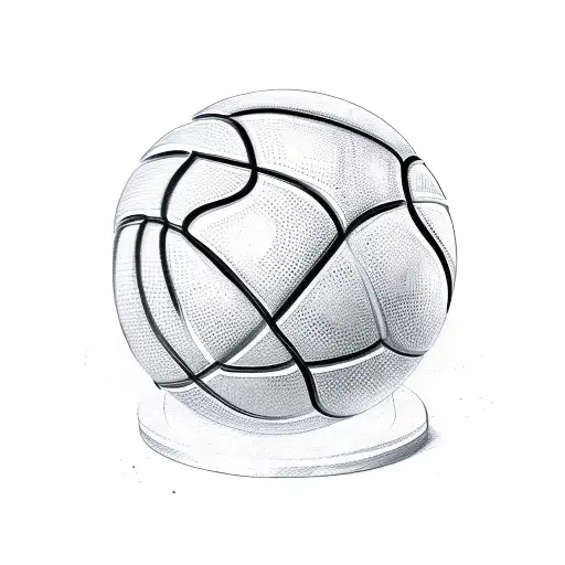 A Sketch Of A Basketball With The Word 'Believe'