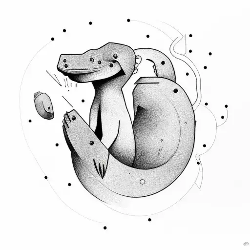 Incorporate A Platypus And A Gumtree Into An Abstract Tattoo Design