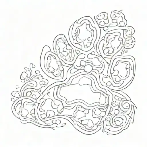 Dog Paw Print Surrounded