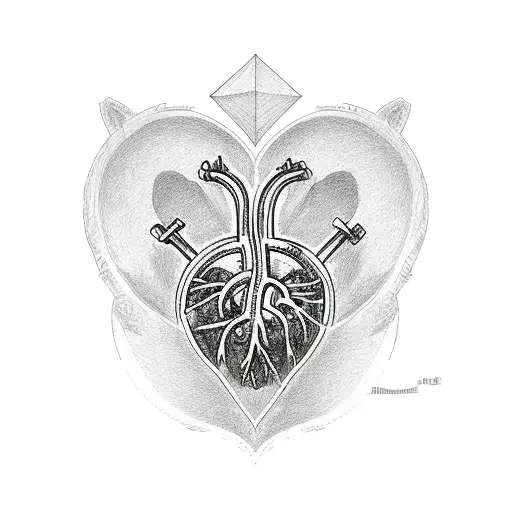 Heart Tramp Stamp With Cat