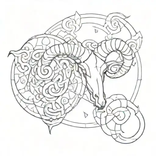 Puzzle Piece Representing Aries And Cancer Zodiac Sign