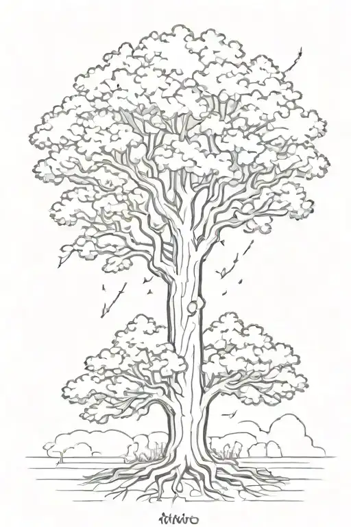 Lightening Bolt Oak Tree