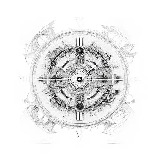 Broken Clock With Yin And Yang