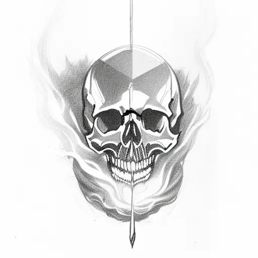 Skull & Smoke Or Flames
