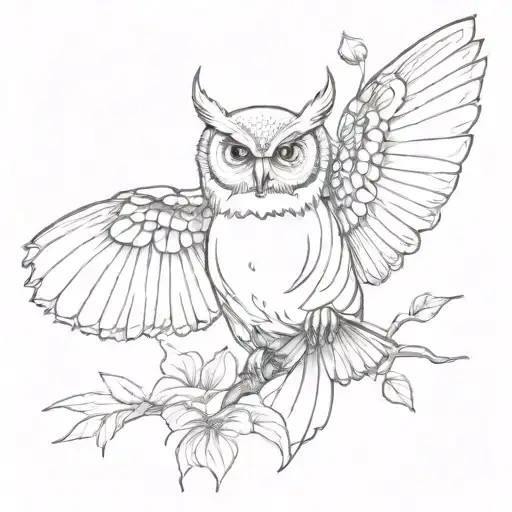 Owl With Butterfly Wings