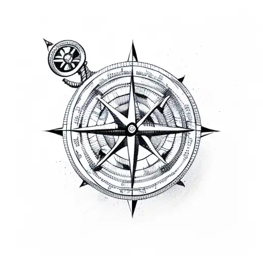 Ship Anchor With Compass