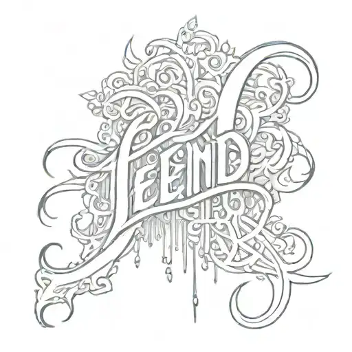 The Word Lebend With Blood Color