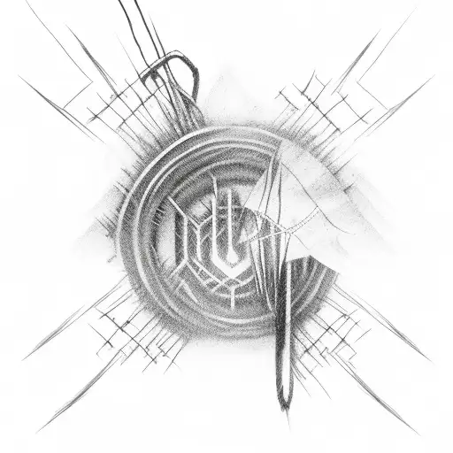 Soundwave With Date And Barbed Wire