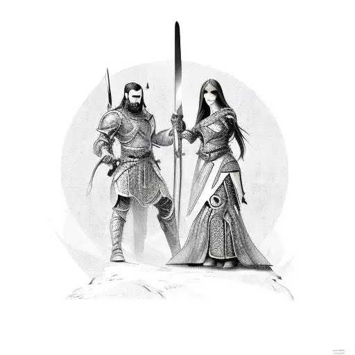 Sword And Woman