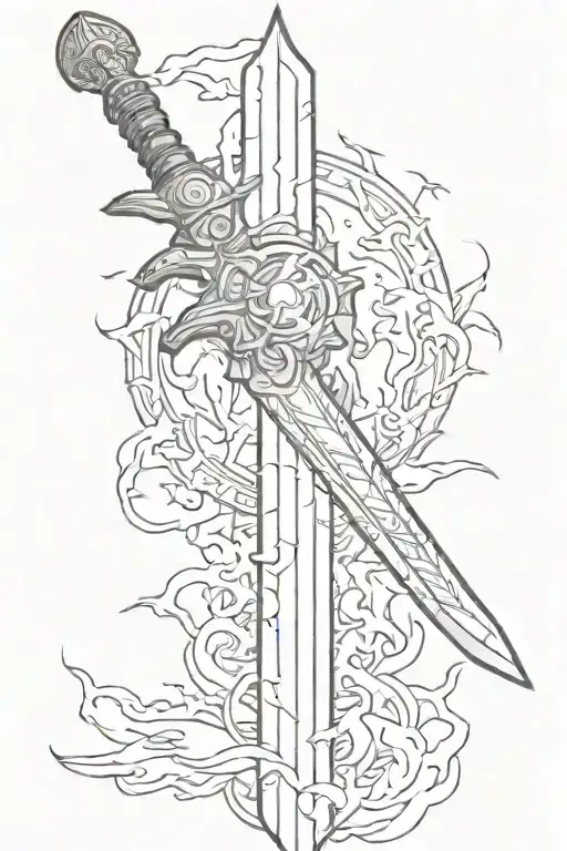 Greek Sword And Lightning