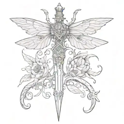 A Sword Thats Like A Moth Emerging