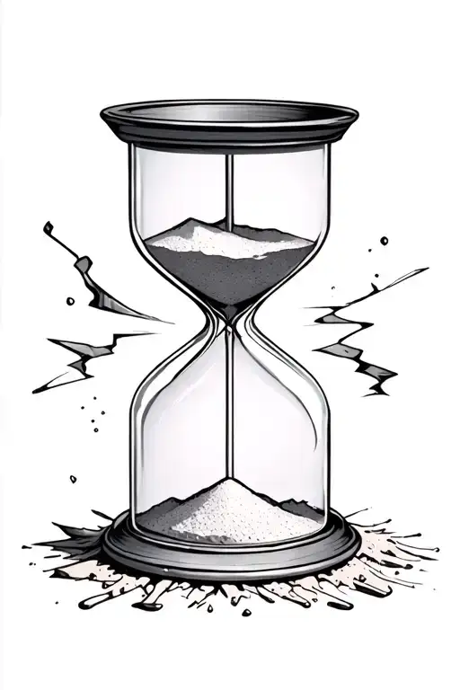 A Hourglass But The Bottom Broke And Sand Is Spilling Out