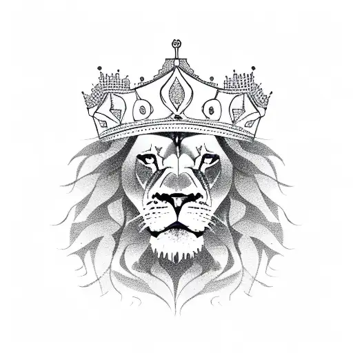 A Lion Wearing A Crown And Holding The World