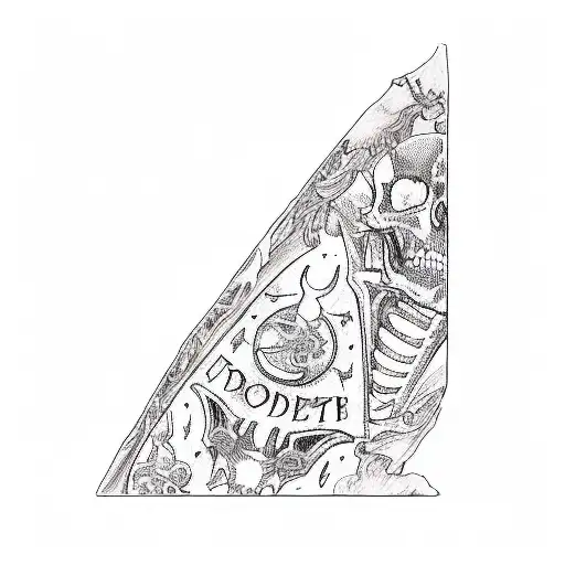 A Tattoo Of A Skeleton