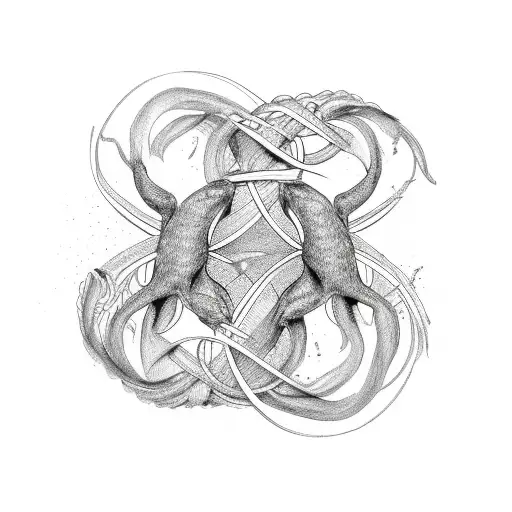 Elegant Intertwined Gemini Symbol