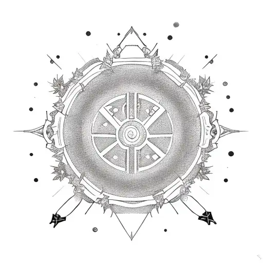 Lightsabers And Naboo Queen Symbol Surrounded By Flowers