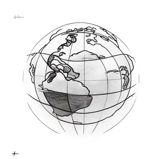 A Baby Carries Earth Globe On His Shoulder