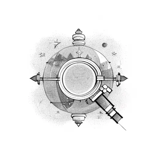 Simple Telescope With Scorpio Stars