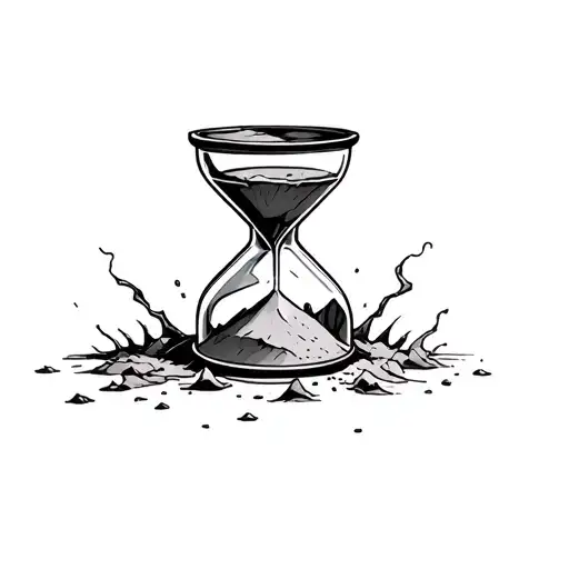 A Hourglass But The Side Broke And Sand Is Spilling Out