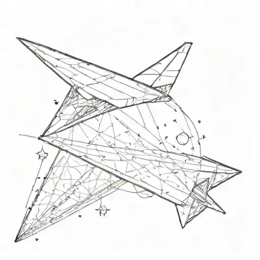 Paper Airplane In Interspace