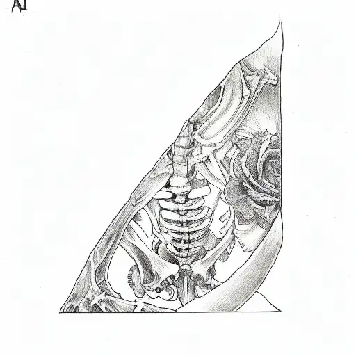 A Tattoo Of A Skeleton