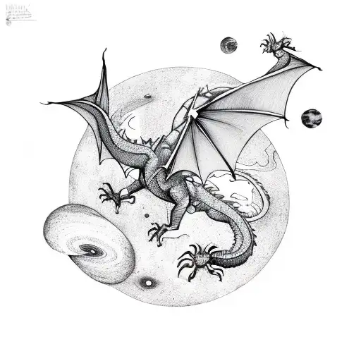 A Universe-inspired Dragon Building A Bridge Between Planets