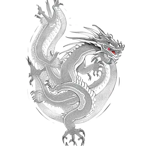 Dragon With A Tree Of Life