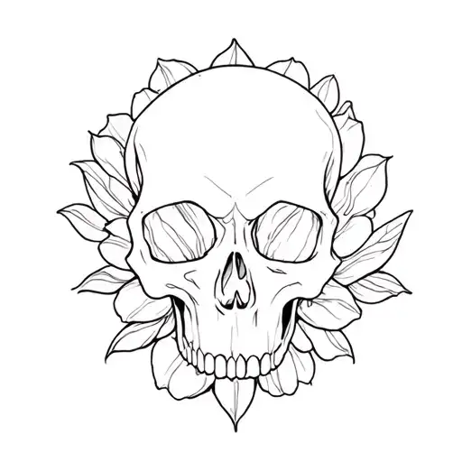 A Skull On A Flower