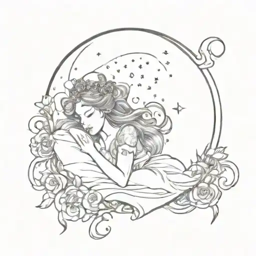 Princess Sleeping Moon Surrounded
