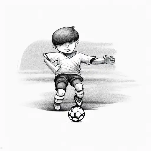 Boy Play Soccer