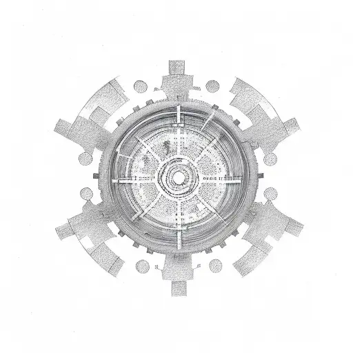 A Simple Line Drawing Of Interconnected Gears Representing Coordination And Efficiency