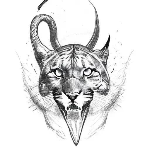 Puma Roaring With Lightning In The Background