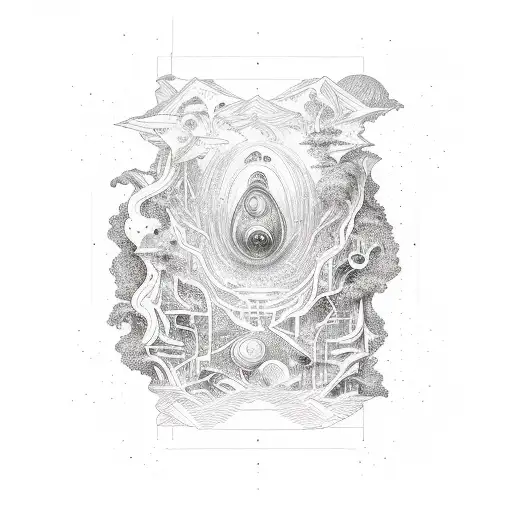 A Book With A Cosmic Landscape Emerging From Its Pages