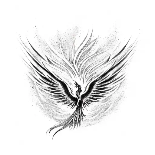 Phoenix Rising From Ashes Small