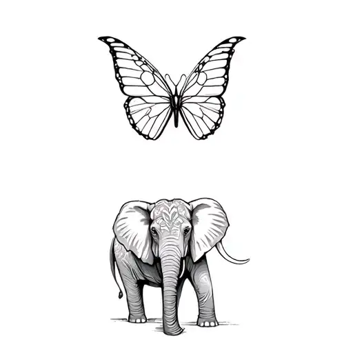 Elephant With Butterfly Wings