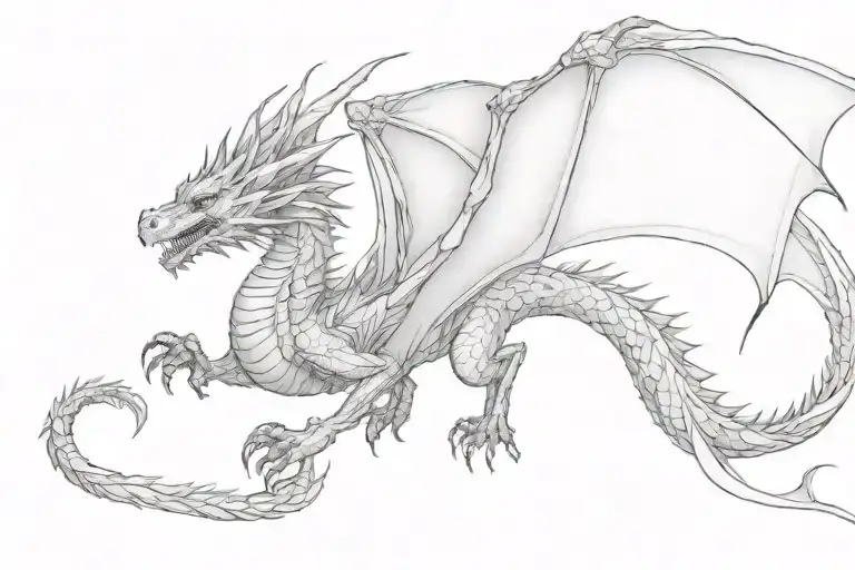 Delicate Shaded Dragon Flying
