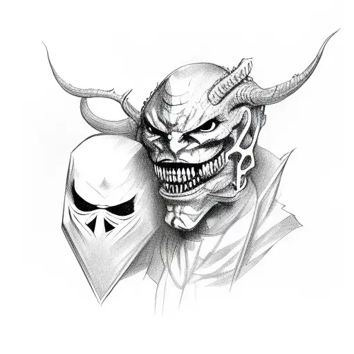 A Demon Wearing A Human Mask