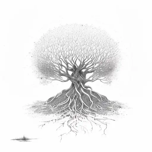 Ubuntu Tree With Intricate Root System