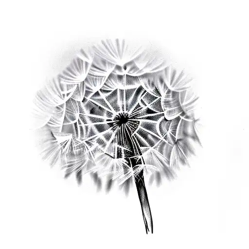Dandelion With Stem Curving Around Spelling Out Sam