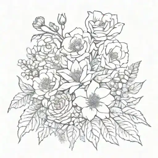 Birth Flower Bouquet March April July August