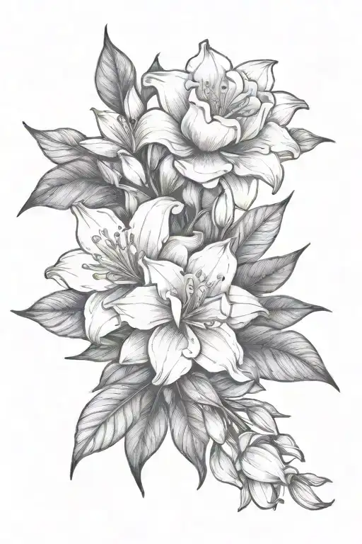 Gardenia Flower And Lily Flower Bouquet