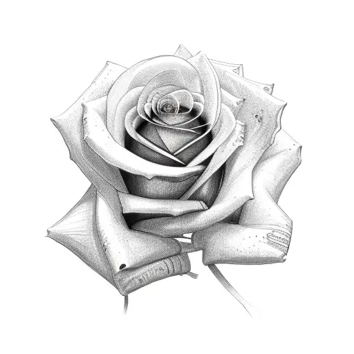 Rose With Pink Ribbon