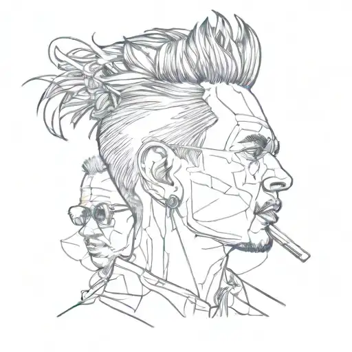 Design A Sketch-style Portrait Of A Depeche Mode Band Member