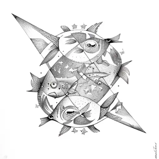 Aquarius Stars With Pisces Fishes